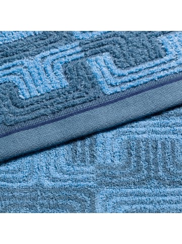 Möve Handtuch Geometric Shapes in steel blue