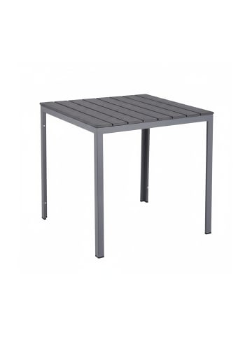 relaxdays Gartentisch in Grau - (B)78 x (H)74 x (T)78 cm
