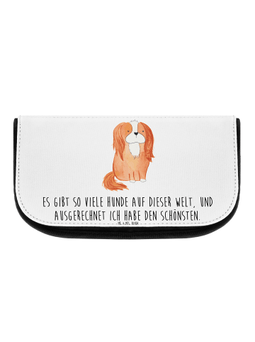 Mr. & Mrs. Panda Kosmetiktasche Hund Cavalier King Charles Spani... in Weiß