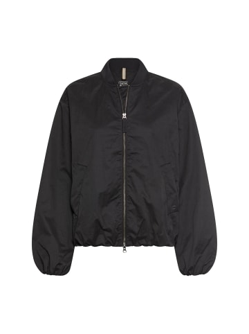 Camel Active Gefütterte Bomberjacke in Oversize-Passform in Schwarz