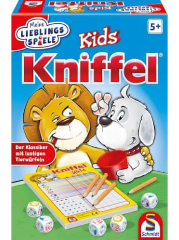 Schmidt Spiele Würfelspiel 40535 Kniffel Kids mit Tierwürfeln, 2 bis 6 Spieler - ab 5 Jahre