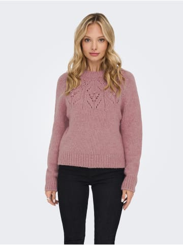 JACQUELINE de YONG Strick Struktur Pullover Langarm Sweater JDYDINEA in Rosa