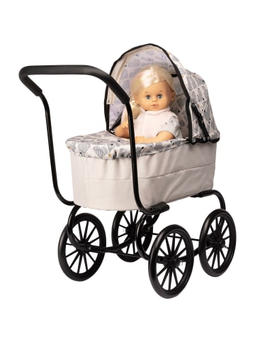 Skrållan Puppenwagen Herzen in weiss