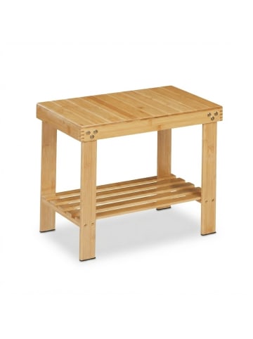 relaxdays Badhocker in Natur - (B)44 x (H)41,5 x (T)28 cm