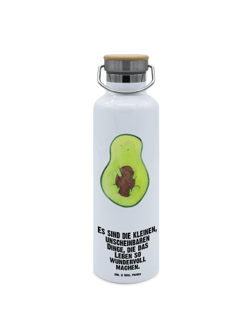 Mr. & Mrs. Panda Thermosflasche Avocado Kern mit Spruch in Weiß