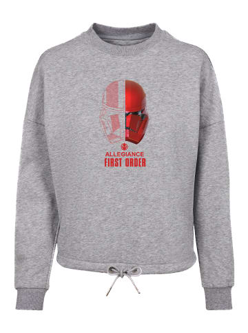 F4NT4STIC Oversize Sweatshirt Star Wars Allegiance First Order in grau meliert