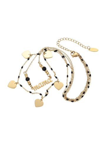 faina Necklace in Gold Black