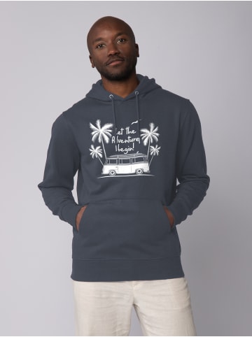 wat? Apparel Sweatshirt Let the adventure begin in India Ink Grey