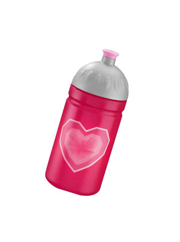 Step by Step Trinkflasche, 0,5 l, für Kindergarten und Schule in Glitter Heart Hazle, Rosa
