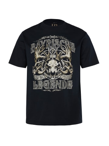 JP1880 Kurzarm T-Shirt in schwarz