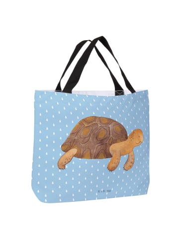 Mr. & Mrs. Panda Stofftasche Schildkröte MHerzieren ohne Spruch in Blau Pastell
