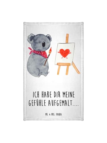 Mr. & Mrs. Panda Gästehandtuch Koala Künstler mit Spruch in Weiß