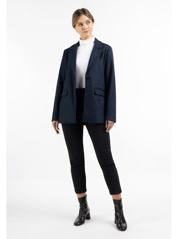 DreiMaster Damen Langer Blazer Aus Wollgemisch in Nachtblau