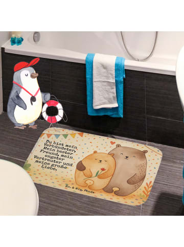 Mr. & Mrs. Panda Badvorleger Bären Liebe Design mit Spruch in Weiß