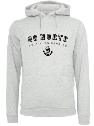 F4NT4STIC Hoodie Go North in grau meliert