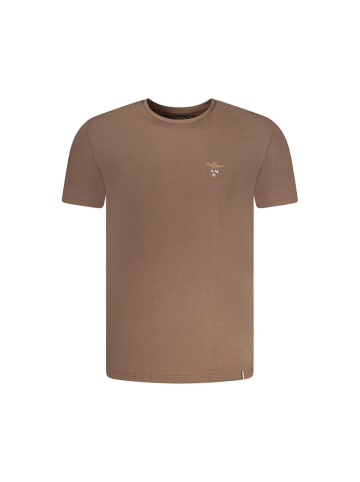 Aeronautica Militare Braun Baumwolle Herren T-Shirt