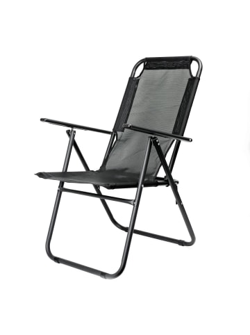 COFI 1453 Platinet Klappbarer Campingstuhl für Outdoor und Wohnmobil in Schwarz