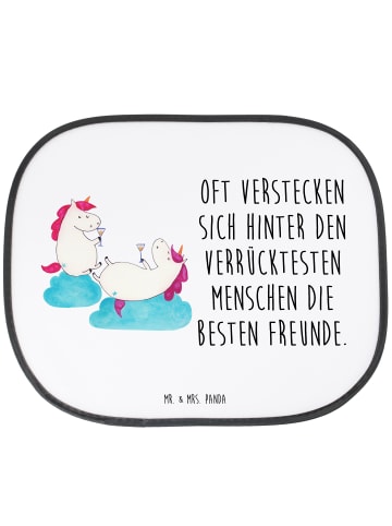 Mr. & Mrs. Panda sonnenschutz Einhorn Sekt mit Spruch in Weiß