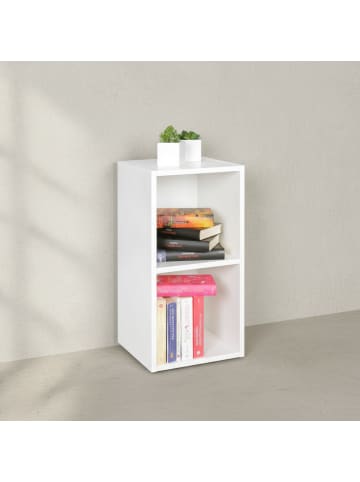 KADIMA DESIGN Standregal Sonoma | 2 Fächer, 30x60x30cm, Melaminbeschichtung in Weiß