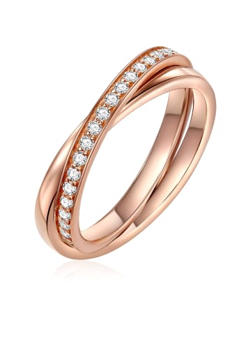 Glanzstücke München Ring aus Sterling Silber mit Zirkonia in roségold