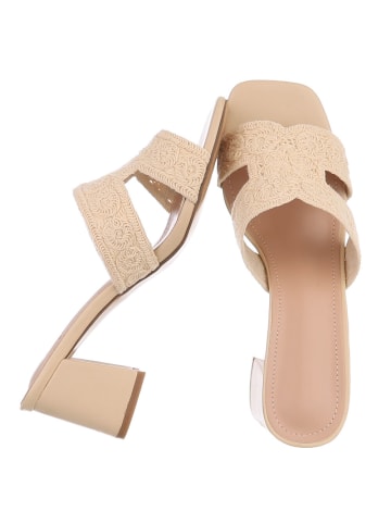 Ital-Design High-Heel Sandalette in Hellbraun