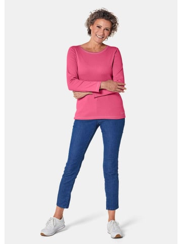 GOLDNER Kurzgröße:  Shirt Basic T-Shirt aus reiner Baumwolle in kamelie