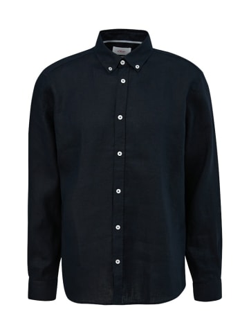 S. Oliver Langarm FreizeitHemd für Herren in blau