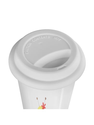 Mr. & Mrs. Panda Thermobecher Biene Blume mit Spruch in Weiß