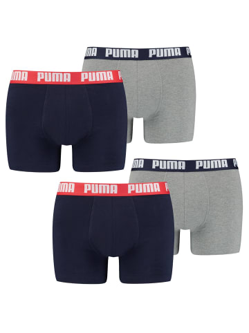 Puma Boxershorts PUMA BASIC BOXER 4P in 036 - Blue / Grey Melange