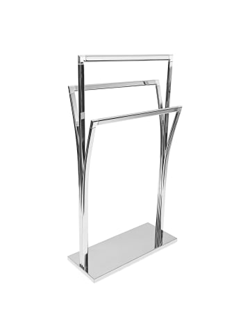relaxdays Handtuchständer in Silber - (B)50 x (H)86 x (T)20 cm
