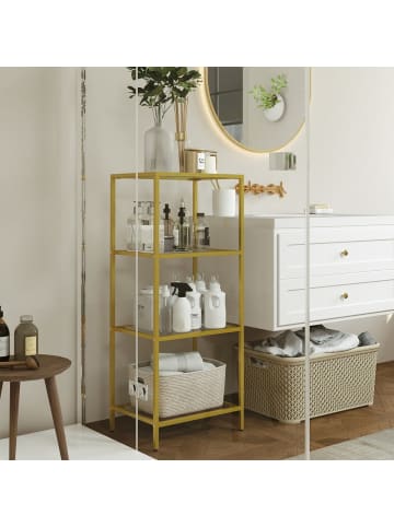 VASAGLE Regal in Gold - (B)40 x (H)95 x (T)30 cm