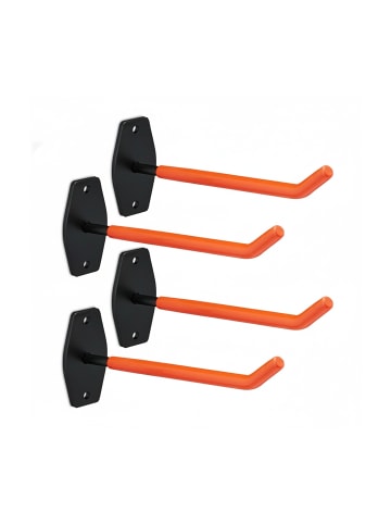 relaxdays 4 x Reifenhalter in Orange/ Schwarz