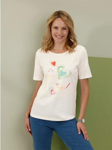 Sieh an! Kurzarm-Shirt in ecru-apfel