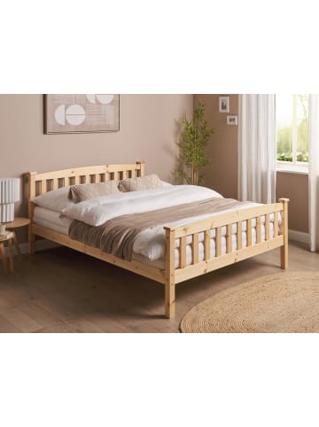 Beliani Doppelbett GIVERNY in Braun - (W) 149 x (H) 83 x (L) 208 cm