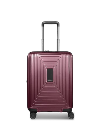 Redolz Essentials 14 4 Rollen Kabinentrolley 55 cm mit Dehnfalte in aubergine metallic