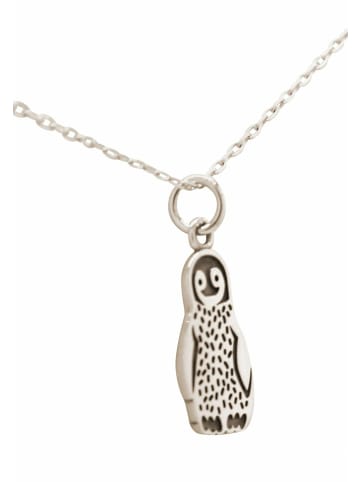 Gemshine Halskette mit Anhänger Baby Pinguin, Wildlife Winterschmuck in silver coloured