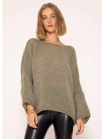 SASSYCLASSY Oversize Strick-Pullover in Khaki