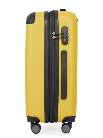 Hauptstadtkoffer Spree - Koffer Handgepäck Bordgepäck Trolley 55 x 36 x 21 cm erweiterbar max. 42 L, TSA in Gelb