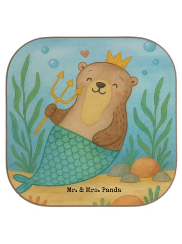 Mr. & Mrs. Panda Untersetzer für Gläser Wassermann Astrologie De... in Weiß