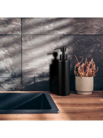 relaxdays 2 x Seifenspender in Schwarz - 300 ml