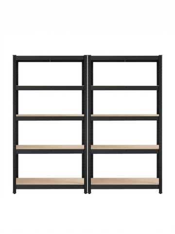 SONGMICS 2er-Set: Schwerlastregal Cozory in Schwarz - (B)90 x (H)180 x (T)40 cm