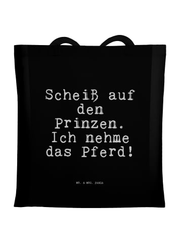 Mr. & Mrs. Panda Jutetasche Problem auf den Prinzen.... mit Spruch in Schwarz