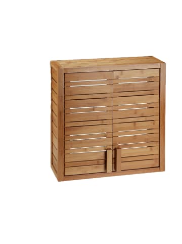 relaxdays Wandschrank in Natur - (B)56 x (H)56,5 x (T)21 cm