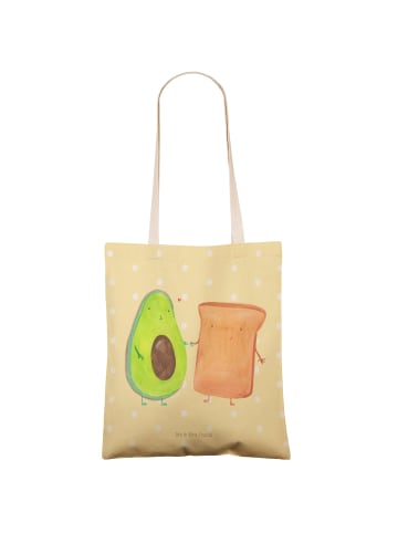 Mr. & Mrs. Panda Tasche Avocado Toast ohne Spruch in Gelb Pastell