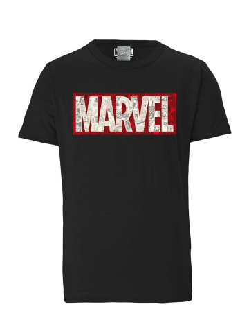 Logoshirt T-Shirt Marvel Comic Block Logo in schwarz