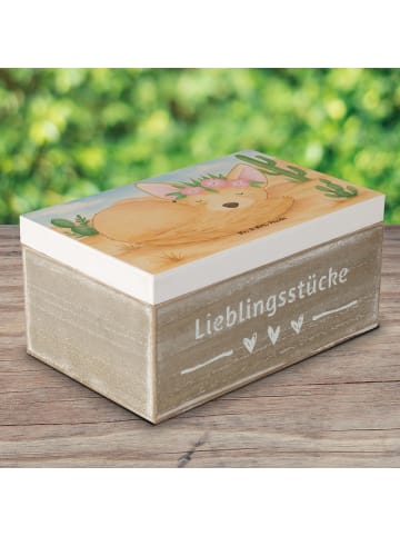 Mr. & Mrs. Panda Kiste Wüstenfuchs Blumen Design ohne Spruch in Weiß