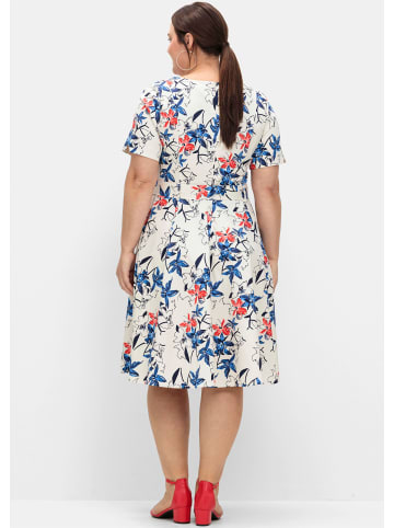 sheego Abendkleid in champagner-gemustert