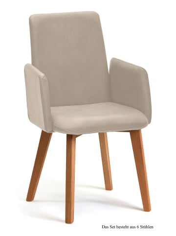 58 aufm Kessel ARMLEHNSTUHL (6er-Set) Darcie 52x92x60 Eiche geölt/Natur