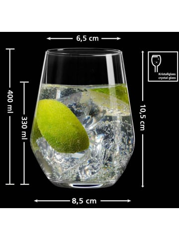 Ritzenhoff & Breker 4er Set Longdrinkgläser Mambo 400 ml transparent in transparent