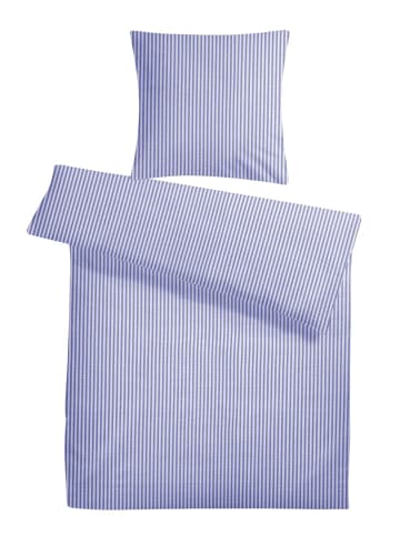 Carpe Sonno Seersucker Bettwäsche in Blau Weiß